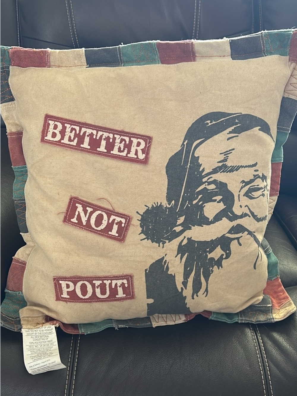 Primitives by Kathy Holiday Pillow - Cream, Red, Green, Navy